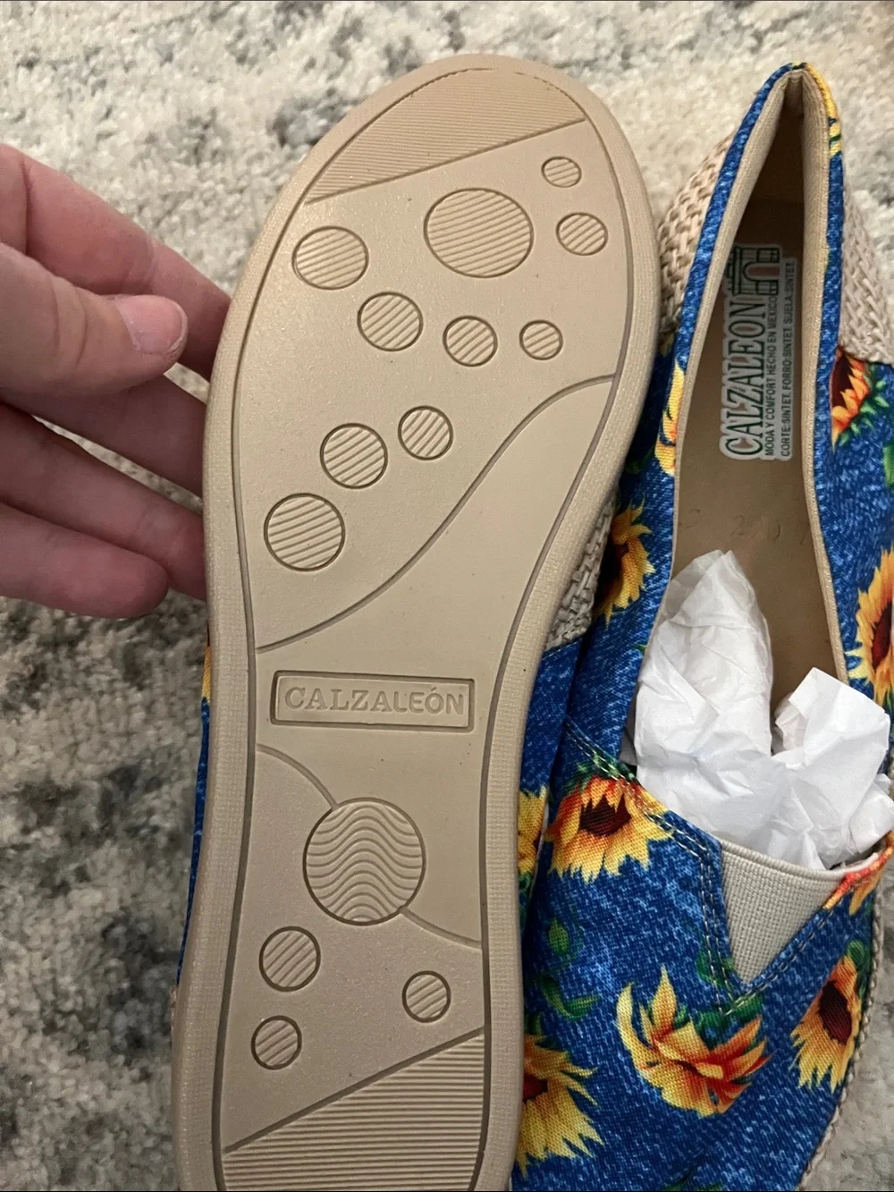 Calzaleon Sunflower Blue Espadrille Flats